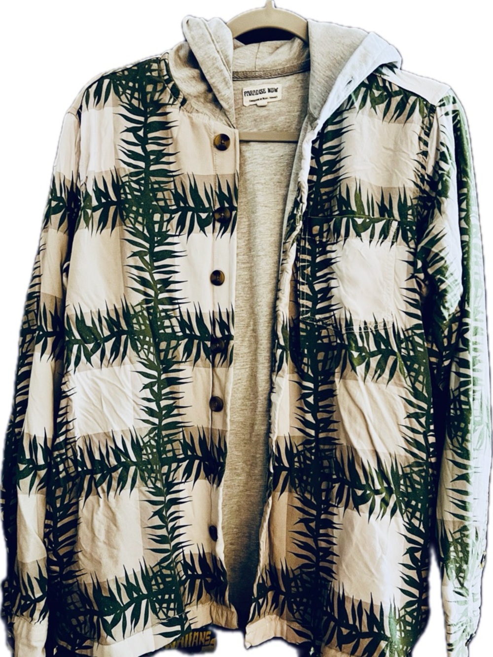 Ti Leaf Lei Button Down Hoodie